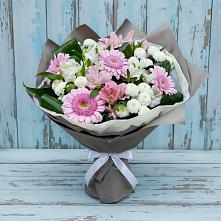 Букет цветов из:  Герберы, Альстромерии и Хризантемы #REPLACE_PRED# Совхозном Краснодарский край