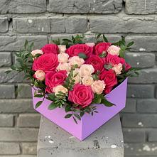 Цветочная композиция из Розы в коробке #REPLACE_PRED# Совхозном Краснодарский край