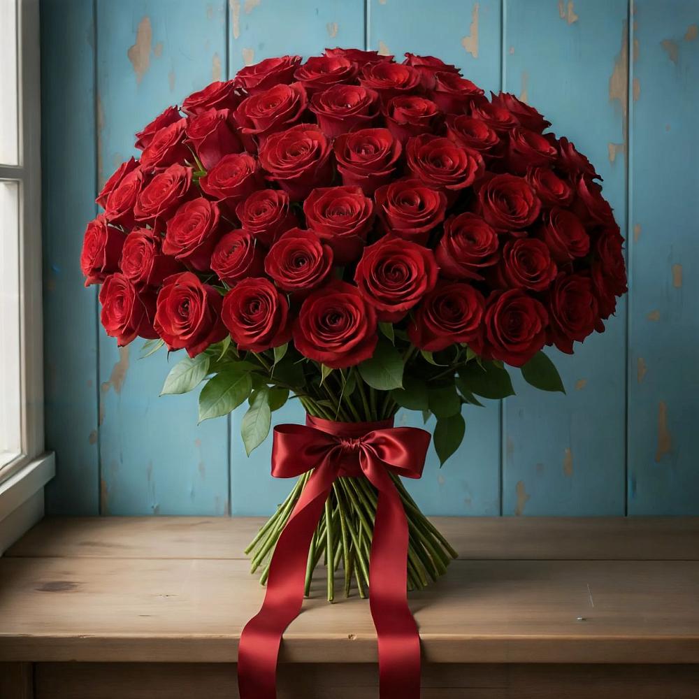 Букет Красные розы Блэк Меджик в Совхозном Краснодарский край