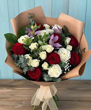 Букет цветов из:  Розы и Альстромерии #REPLACE_PRED# Совхозном Краснодарский край