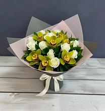 Букет цветов из:  Орхидеи и Розы #REPLACE_PRED# Совхозном Краснодарский край