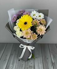 Букет цветов из:  Розы, Герберы и Хризантемы #REPLACE_PRED# Совхозном Краснодарский край