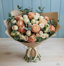 Букет цветов из:  Альстромерии и Розы #REPLACE_PRED# Совхозном Краснодарский край