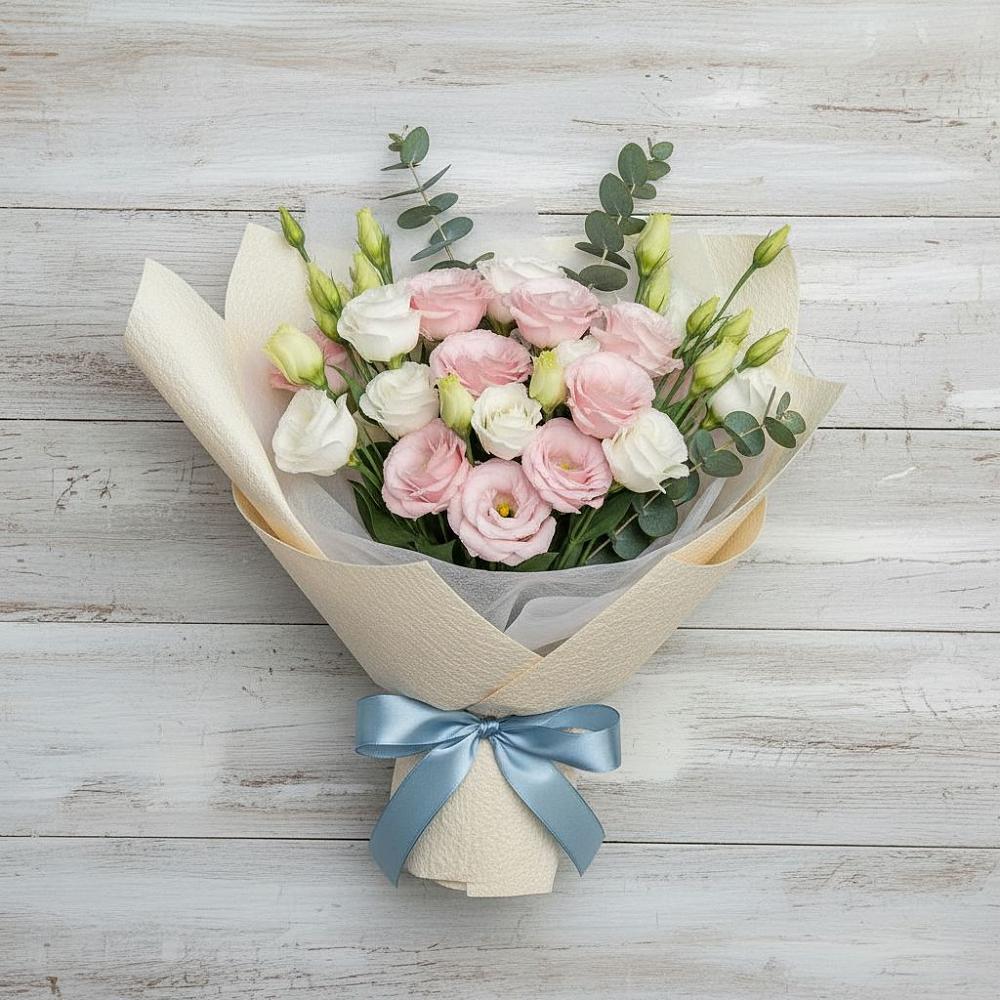 Букет цветов из: Лизиантусы в Совхозном Краснодарский край